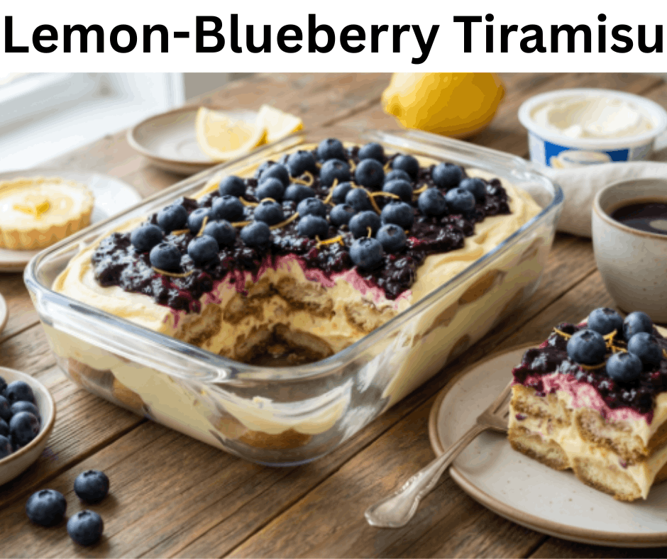 High-Protein Lemon-Blueberry Tiramisu