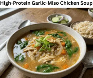 High-Protein Garlic-Miso Chicken Soup